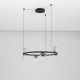Pendule, Lustre suspendate - Lustra circulara iluminat LED, CELSO negru/ transparent/ fumuriu
