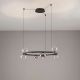 Pendule, Lustre suspendate - Lustra circulara iluminat LED, CELSO negru/ transparent/ fumuriu