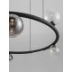 Pendule, Lustre suspendate - Lustra circulara iluminat LED, CELSO negru/ transparent/ fumuriu