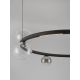 Pendule, Lustre suspendate - Lustra circulara iluminat LED, CELSO negru/ transparent/ fumuriu