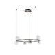 Pendule, Lustre suspendate - Lustra circulara iluminat LED, CELSO argintiu/ transparent/ fumuriu