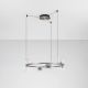 Pendule, Lustre suspendate - Lustra circulara iluminat LED, CELSO argintiu/ transparent/ fumuriu