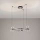 Pendule, Lustre suspendate - Lustra circulara iluminat LED, CELSO argintiu/ transparent/ fumuriu
