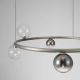 Pendule, Lustre suspendate - Lustra circulara iluminat LED, CELSO argintiu/ transparent/ fumuriu