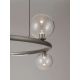 Pendule, Lustre suspendate - Lustra circulara iluminat LED, CELSO argintiu/ transparent/ fumuriu