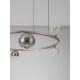 Pendule, Lustre suspendate - Lustra circulara iluminat LED, CELSO argintiu/ transparent/ fumuriu