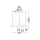 Pendule, Lustre suspendate - Lustra circulara iluminat LED, CELSO argintiu/ transparent/ fumuriu