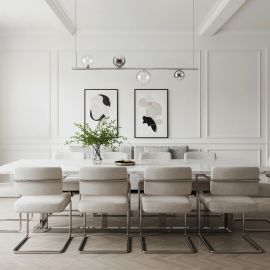 Pendule, Lustre suspendate - Lustra liniara iluminat LED, CELSO argintiu/ transparent/ fumuriu
