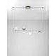 Pendule, Lustre suspendate - Lustra liniara iluminat LED, CELSO argintiu/ transparent/ fumuriu