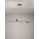 Pendule, Lustre suspendate - Lustra liniara iluminat LED, CELSO argintiu/ transparent/ fumuriu
