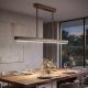 Pendule, Lustre suspendate - Lustra liniara extensibila finisaj bronz periat, tija telescopica LED 3000K Bar