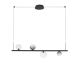 Pendule, Lustre suspendate - Lustra liniara iluminat LED, CELSO negru/ transparent/ fumuriu