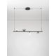 Pendule, Lustre suspendate - Lustra liniara iluminat LED, CELSO negru/ transparent/ fumuriu