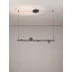 Pendule, Lustre suspendate - Lustra liniara iluminat LED, CELSO negru/ transparent/ fumuriu