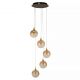 Pendule, Lustre suspendate - Lustra cu 5 pendule LED hol, casa scarii Alchemy H-150cm