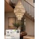 Corpuri de iluminat Lustre pentru casa scarii - Lustra casa scarii din metal auriu si tije din sticla, 14Lt Premium