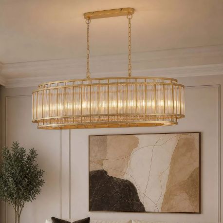 Candelabre, Lustre - Lustra pentru Mesa Dining sau Insula Bucatarie, 16Lt Oval Premium