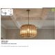 Candelabre, Lustre - Lustra suspendata din metal auriu si tije din sticla, 5Lt Premium