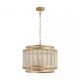 Candelabre, Lustre - Lustra suspendata din metal auriu si tije din sticla, 5Lt Premium