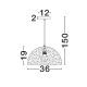 Pendule, Lustre suspendate - Pendul din ciment diametru 36cm FALLOW bej