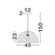 Pendule, Lustre suspendate - Lustra/Pendul din ciment diametru 45cm FALLOW bej