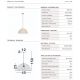 Pendule, Lustre suspendate - Lustra/Pendul din ciment diametru 45cm FALLOW bej