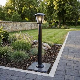 Stalp exterior IP44 din policarbonat negru Axis H-90cm