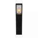 Stalpi - Stalp exterior IP44 din policarbonat negru Dubai H-45cm