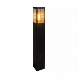 Stalpi - Stalp exterior IP44 din policarbonat negru Dubai H-90cm