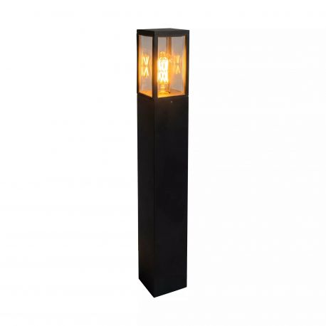 Stalpi - Stalp exterior IP44 din policarbonat negru Dubai H-90cm