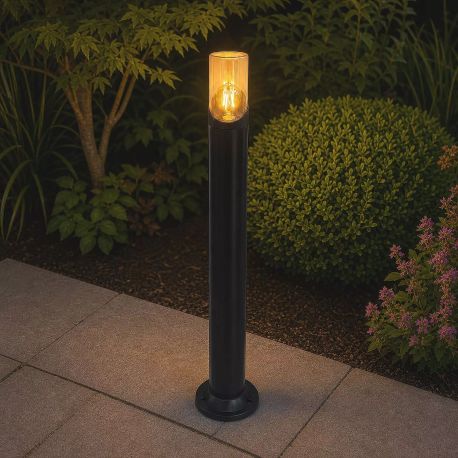 Stalpi - Stalp exterior IP44 din policarbonat negru Broadway H-90cm