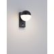 Aplice - Aplica LED cu senzor, iluminat exterior 3000K IP54 MAKO negru
