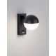 Aplice - Aplica LED cu senzor, iluminat exterior 3000K IP54 MAKO negru