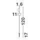 Stalpi - Stalp LED cu tarus, iluminat exterior IP65 MAKO 120cm negru