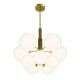 Pendule, Lustre suspendate - Lustra moderna cu 10 surse de lumina, globuri de sticla Orotte