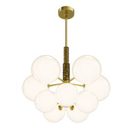 Lustra moderna cu 10 surse de lumina, globuri de sticla Orotte