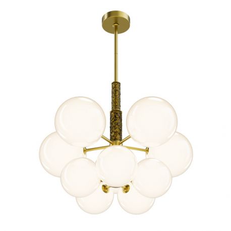 Pendule, Lustre suspendate - Lustra moderna cu 10 surse de lumina, globuri de sticla Orotte