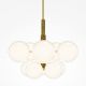 Pendule, Lustre suspendate - Lustra moderna cu 10 surse de lumina, globuri de sticla Orotte