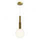 Pendule, Lustre suspendate - Lustra Suspendata Orotte din Metal Alama si Glob de Sticla