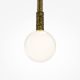Pendule, Lustre suspendate - Lustra Suspendata Orotte din Metal Alama si Glob de Sticla