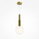 Pendule, Lustre suspendate - Lustra Suspendata Orotte din Metal Alama si Glob de Sticla