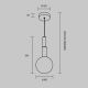 Pendule, Lustre suspendate - Lustra Suspendata Orotte din Metal Alama si Glob de Sticla