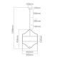 Candelabre, Lustre - Lustra suspendata din metal cromat si tesatura crem Stesso M