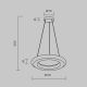Pendule, Lustre suspendate - Lustra circulara iluminat LED, Seda 2700K 22W