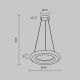 Pendule, Lustre suspendate - Lustra circulara iluminat LED, Seda 2700K 18W