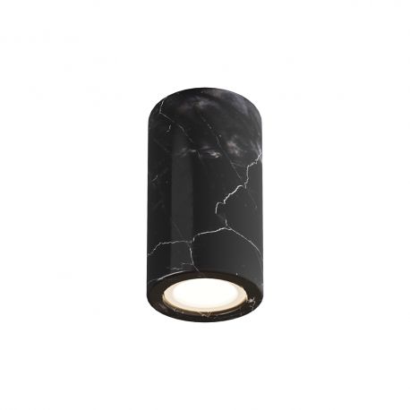 Plafoniere cu spoturi, Spoturi aplicate - Spot aplicat din marmura neagra Texture 1xGU10