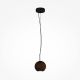 Pendule, Lustre suspendate - Lustra, Pendul minimalist sfera lemn maro Texture