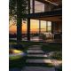 Tarusi - Stalp LED cu tarus, iluminat exterior modern IP65 WAKE corten 60cm 24V