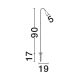 Tarusi - Stalp LED cu tarus, iluminat exterior modern IP65 WAKE negru 90cm 24V