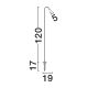 Tarusi - Stalp LED cu tarus, iluminat exterior modern IP65 WAKE corten 120cm 24V